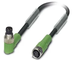 1415883 SAC-3P-M 8MR/1,5-PVC/M 8FS Kábel s konektorom M8/M8, 3pin/3pin,uhlový/priamy, 1,5m