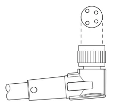 1415583 SAC-4P-M 8MR/3,0-PVC/M 8FR Kábel s konektorom M8/M8, 4pin/4pin,uhlový/uhlový, 3m