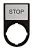 M22S-ST-GB0 216494 Štítok s nosičom, s popisom: STOP