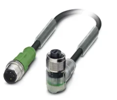 1694570 SAC-3P-M12MS/ 1,5-PUR/M12FR-2 Kábel s konek. M12/M12, 3pin/3pin,priamy/uhlový,1,5m