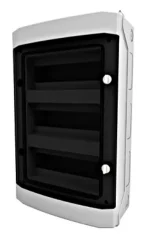 BK080204 Nástenná rozvodnica IP65 3-radová, 3x12modulov, dym.dvere