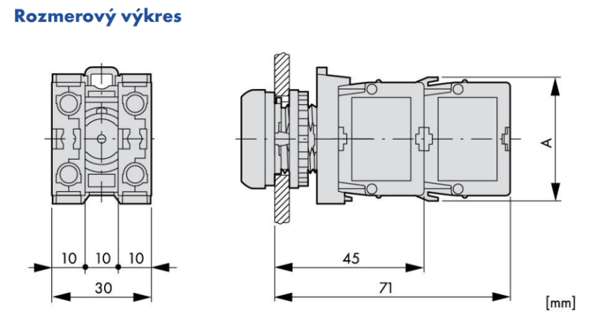 M22-K10 216376 Kontakt 1Z, čelná montáž, skrutkové svorky