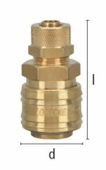 ES 9 TQ Rýchlospojka s prevlečnou maticou 9x12mm