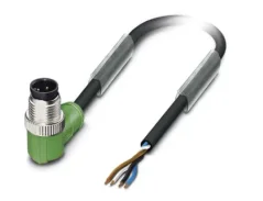 1415592 SAC-4P-M12MR/3,0-PVC Kábel s konektorom M12/4pin, uhlový /voľný koniec kábla, 3m