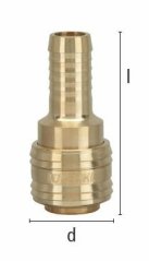 ES 6 T Rýchlospojka s tŕňom 6mm
