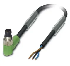 1681693 SAC-3P-M 8MR/1,5-PUR Kábel s konektorom M8/3pin, uhlový /voľný koniec kábla, 1,5m