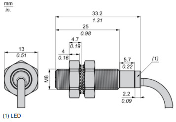 Indukčný snímač Telemecanique XS608B1PAL5