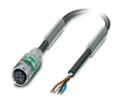 1694839 SAC-4P-10,0-PUR/M12FS-2L Kábel s konek. M12/4pin/priamy /voľný koniec kábla, 10m